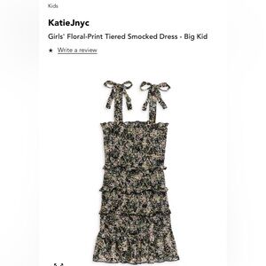 KatieJnyc size small 7-8
Girls' Floral-Print Tiered Smocked Dress - Big Kid